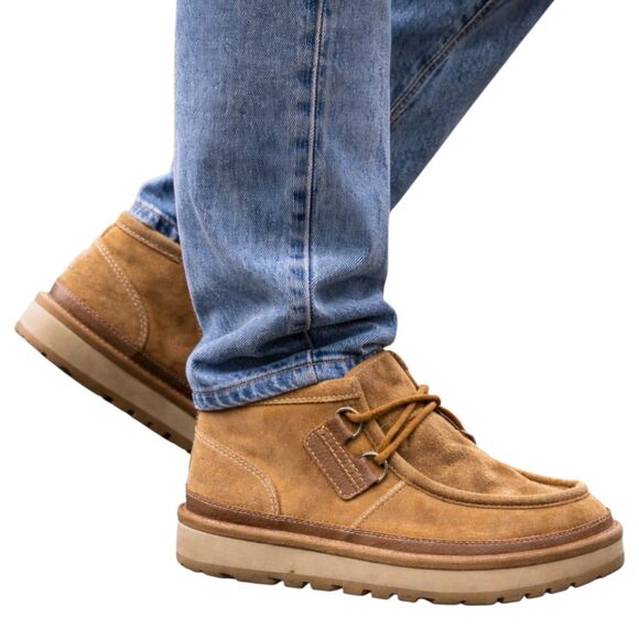UGG Hayden Moc Chukka Boots‎ Mens 11 Chestnut Suede Shearling Lined Warm 1158276 main image 7